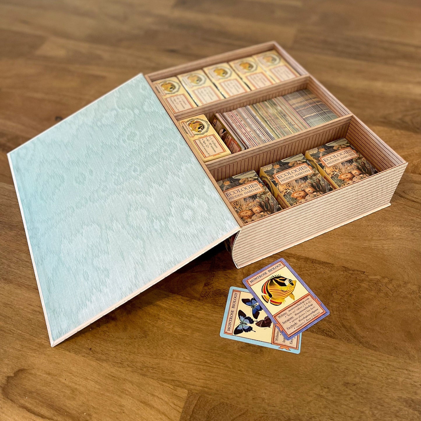 Faux Book Box Card Game Organizer